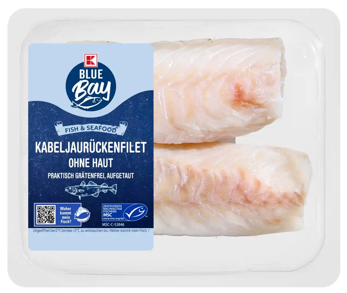 Bild 1 von K-BLUE BAY Kabeljaurückenfilet, 250-g-Packg.