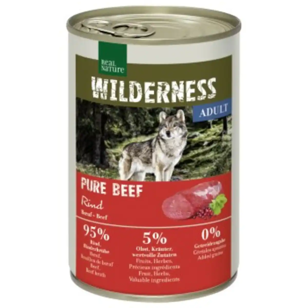 Bild 1 von REAL NATURE WILDERNESS Nassfutter für Hunde Adult Pure Beef 6x400 g