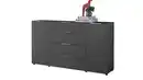 Bild 1 von Sideboard 4 Schubladen - anthrazit - Glasfront - 180 cm - SANTORIN