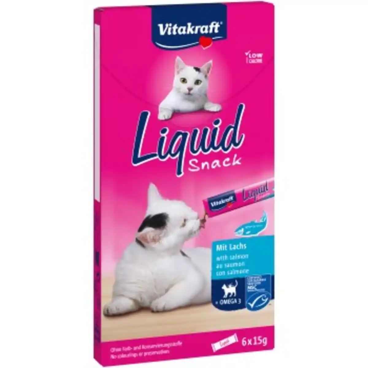Bild 1 von Vitakraft Cat Liquid-Snack mit Lachs 66x15 g