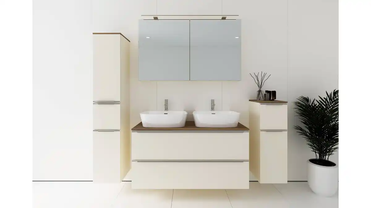 Bild 1 von Badmöbel-Set Magnolia - 4 Teile - Waschtisch 120 cm - LEONEL