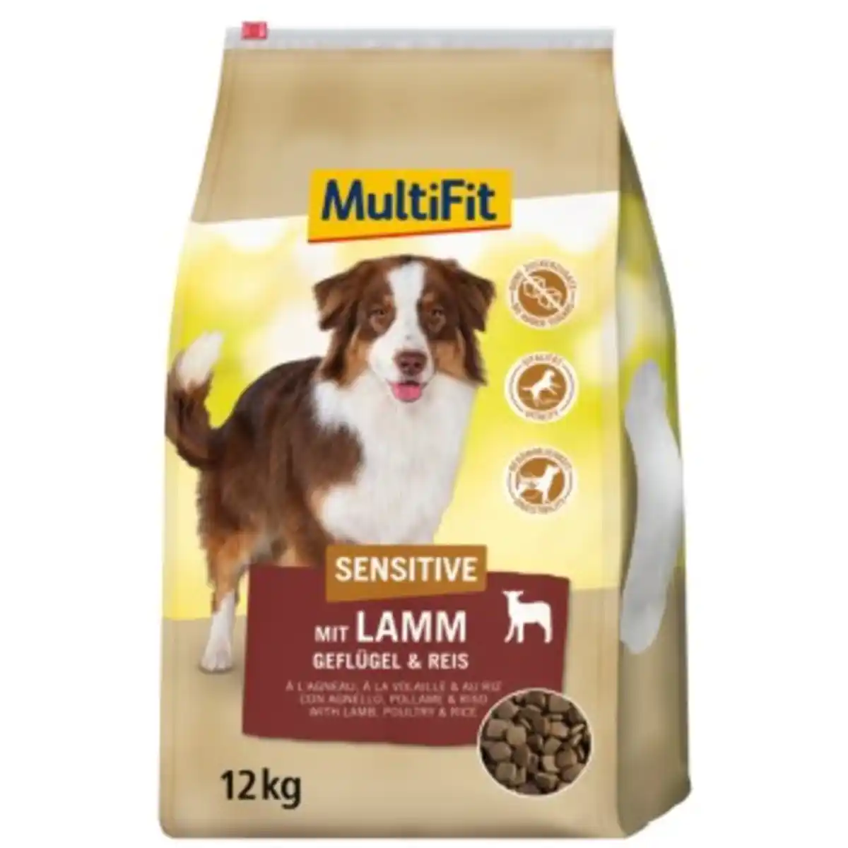 Bild 1 von MultiFit Sensitive Adult mit Lamm, Geflügel & Reis 12 kg