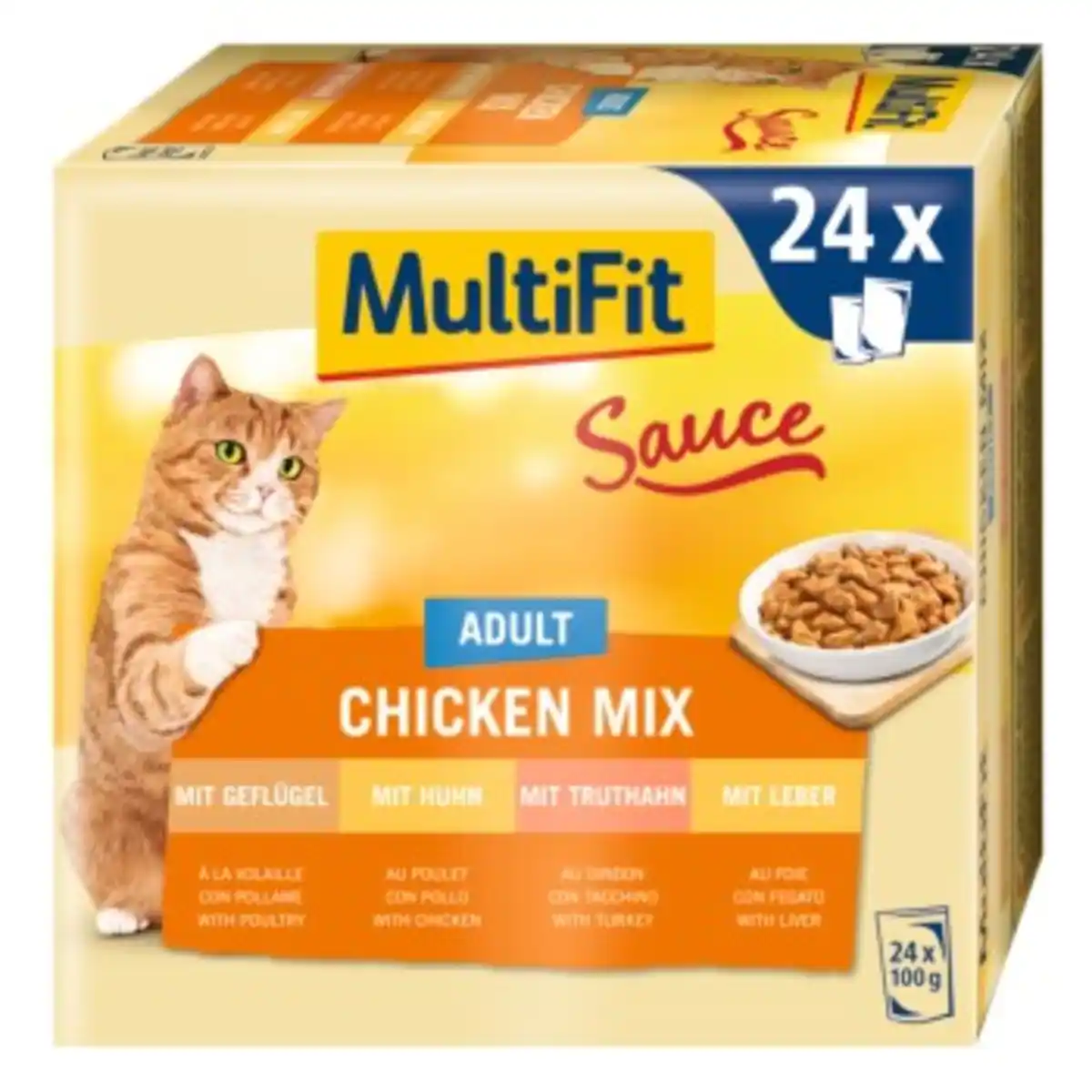Bild 1 von MultiFit Adult Sauce Chicken Mix Multipack 24x100 g