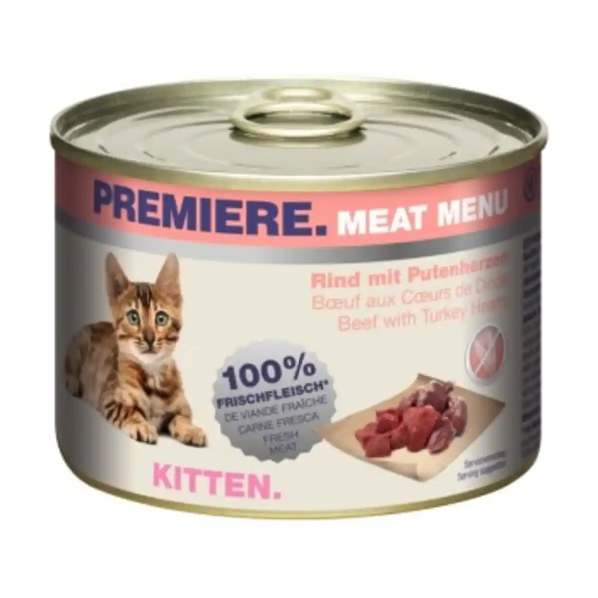 Bild 1 von PREMIERE Meat Menu Kitten Rind und Putenherzen 6x200 g