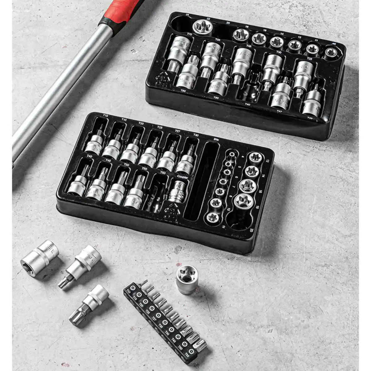 Bild 1 von Kraft Werkzeuge Innensechsrund-Stecknuss-/ Bit-Set