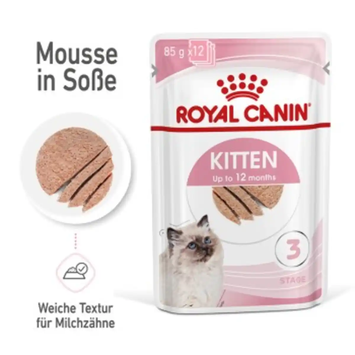 Bild 1 von ROYAL CANIN Kitten Mousse in Soße 12x85 g