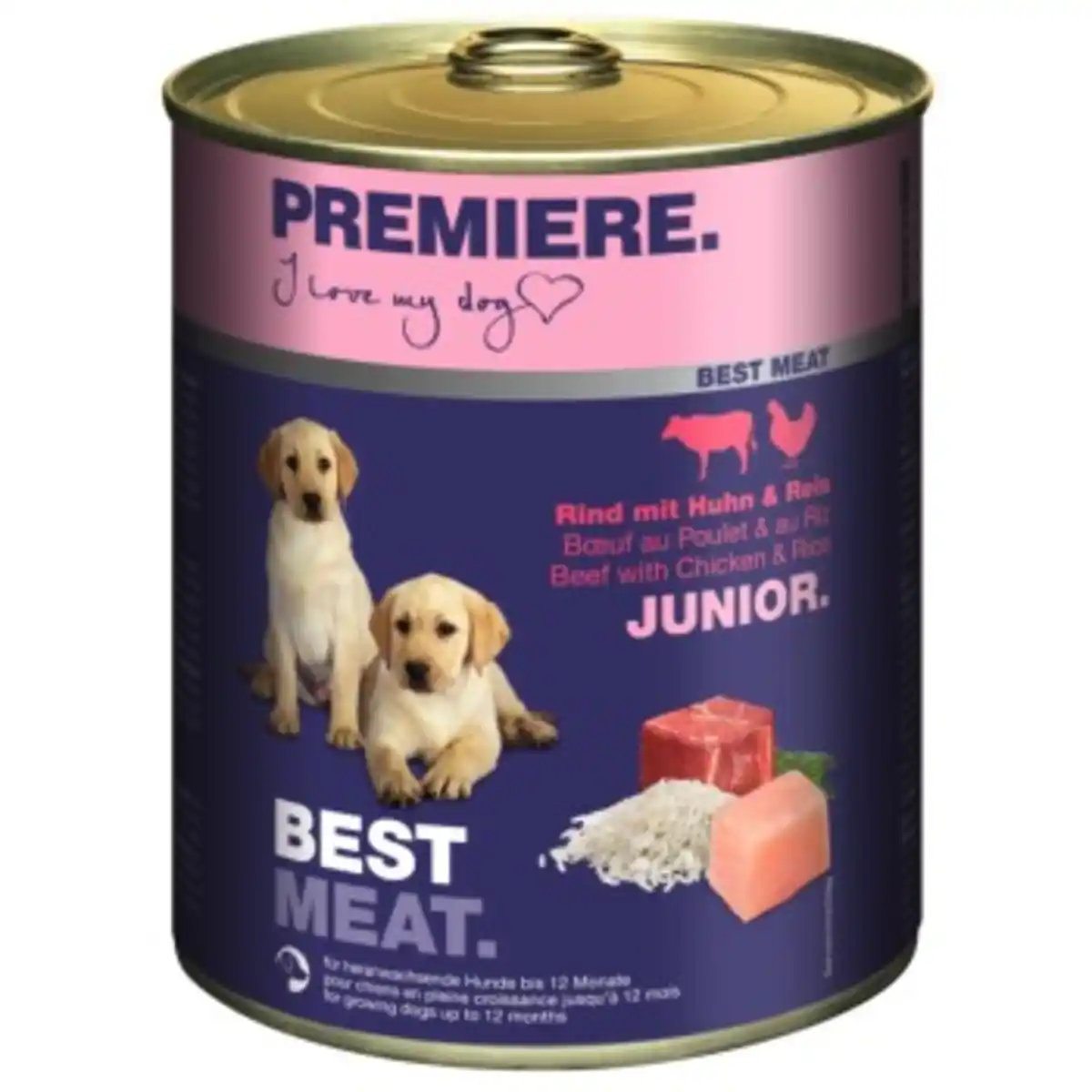 Bild 1 von PREMIERE Best Meat Junior Huhn und Rind 6x800 g