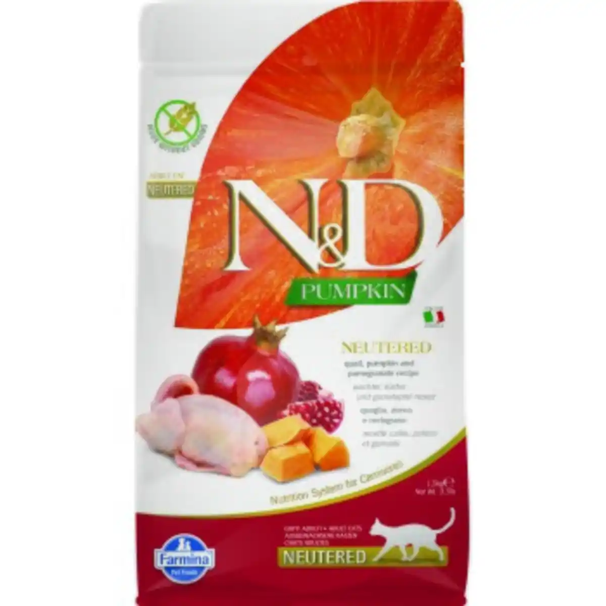 Bild 1 von N&D Farmina Pumpkin Adult für kastrierte Katzen 1,5 kg