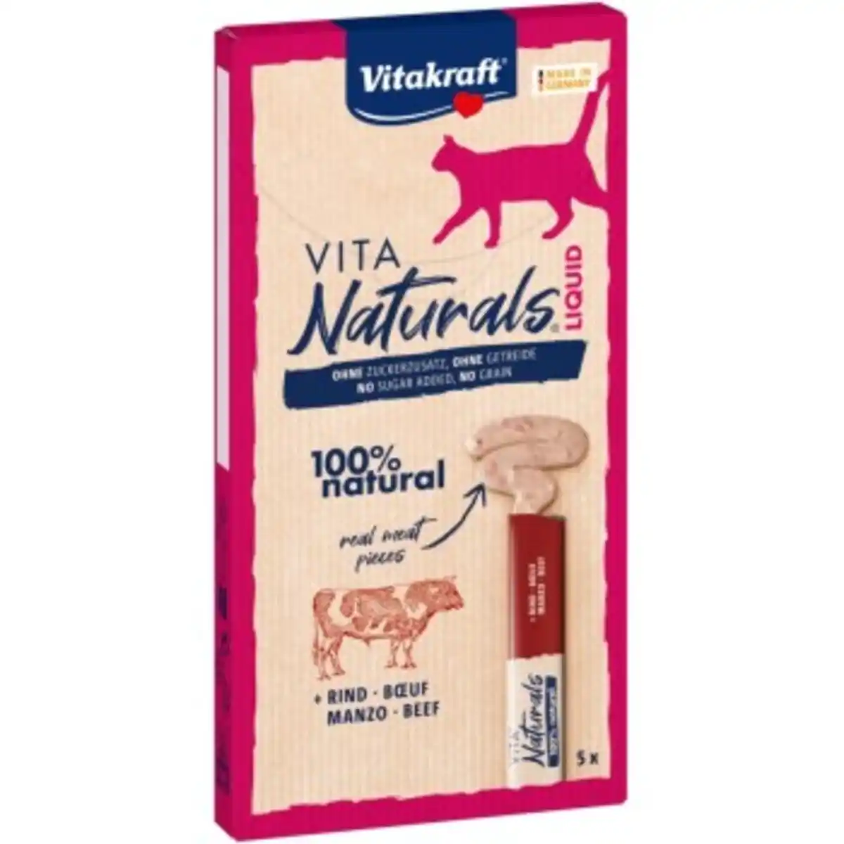 Bild 1 von Vitakraft Naturals Liquid Snack Rind 11x5 Stück
