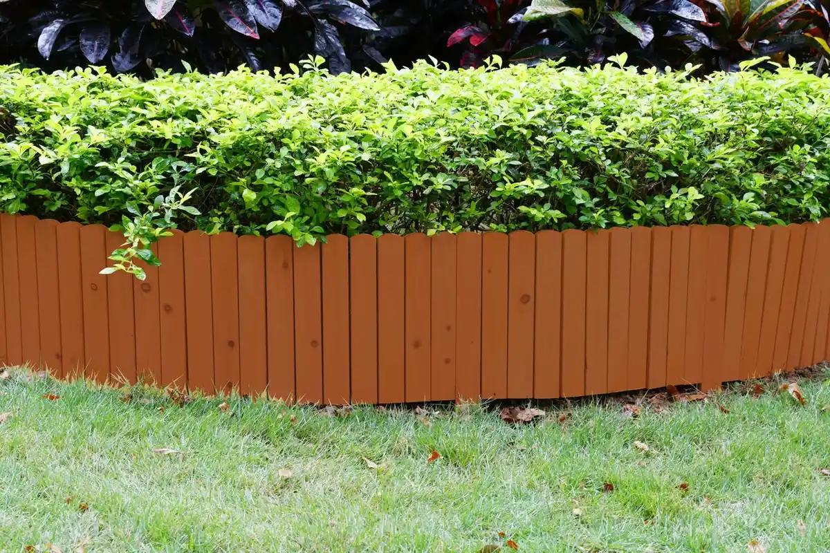 Bild 2 von Rollzaun aus Holz, ca. 203 x 30 / 45 x 1,7cm - Braun