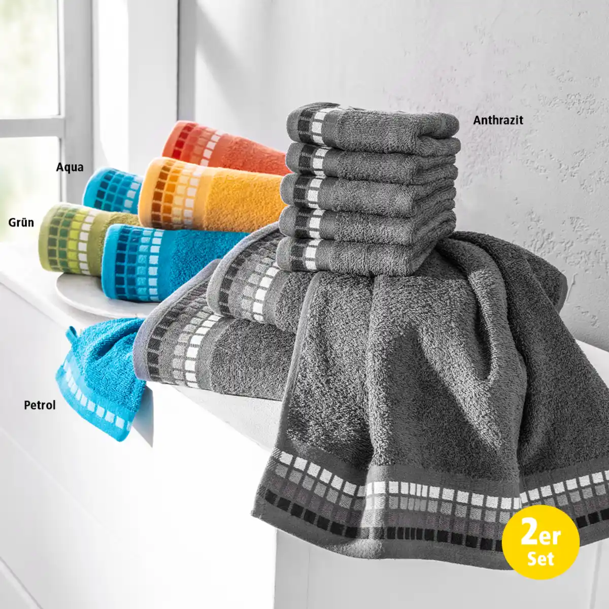 Bild 1 von Frottierwaren Handtuch 2er-Set "Zypern"