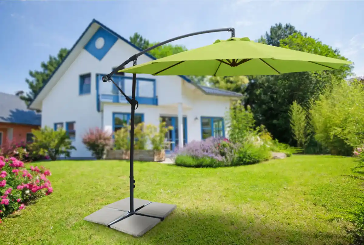 Bild 1 von Aluminium-Ampelschirm, Ø ca. 3 m –  Apfelgrün