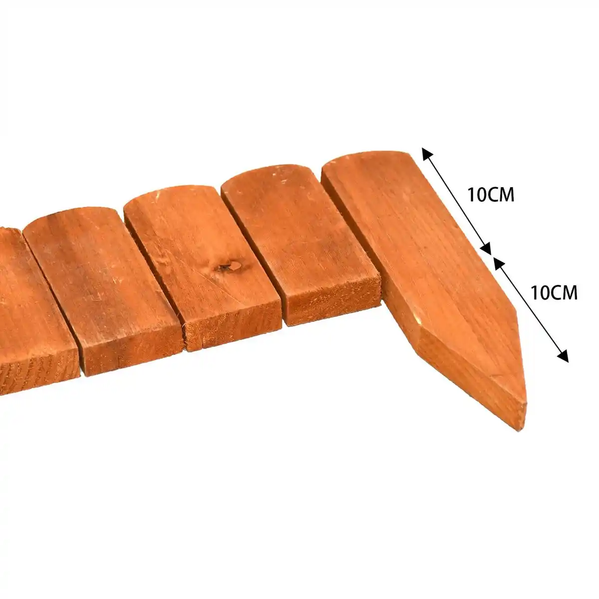 Bild 3 von Rollzaun aus Holz, ca. 203 x 10 / 20 x 1,7cm - Braun