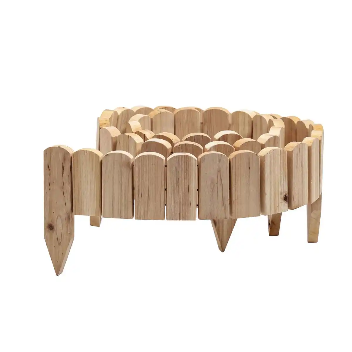 Bild 1 von Rollzaun aus Holz, ca. 203 x 10 / 20 x 1,7cm - Natur