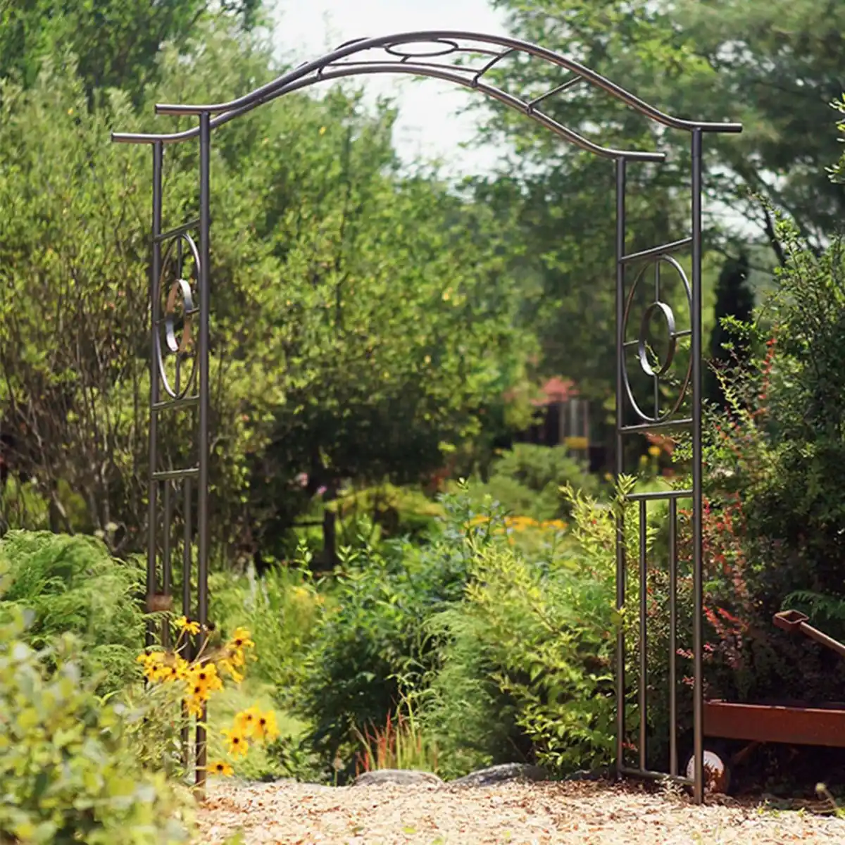 Bild 2 von Gartentor aus Metall, ca. 50 x 167 x 245 cm - Schwarz