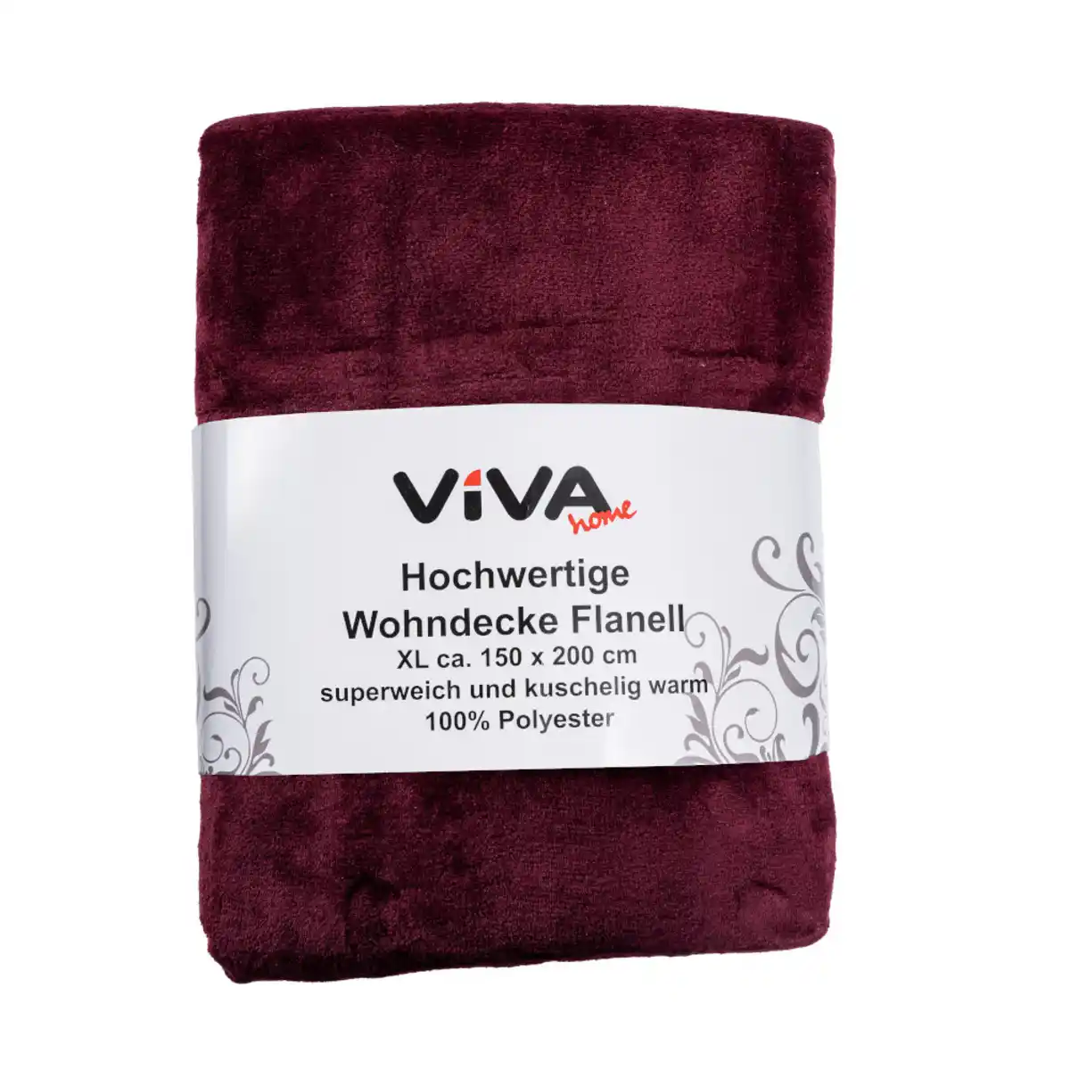Bild 1 von Kuscheldecke Flanell 150 x 200 cm aus Polyester in Bordeaux