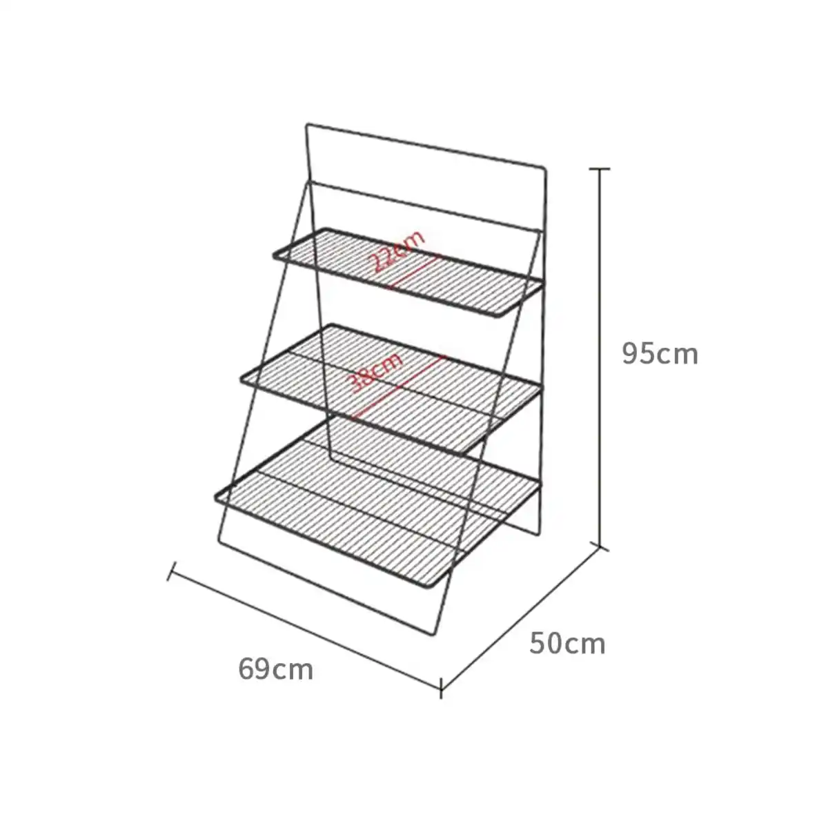 Bild 3 von Blumengestell, ca. 69 x 50 x 95 cm - Schwarz
