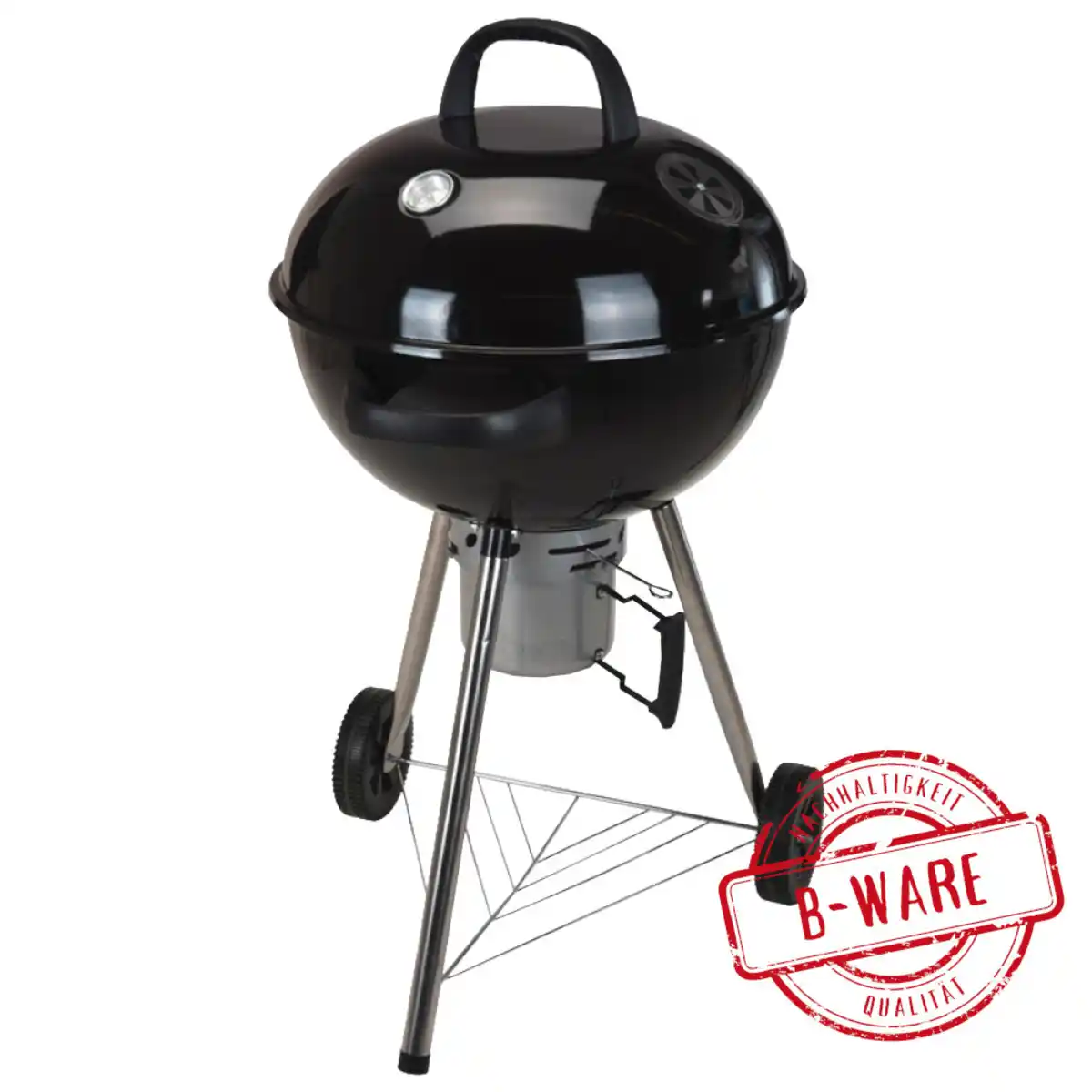 Bild 1 von Kugelgrill fahrbar Edelstahl Schwarz 53 cm - B-Ware