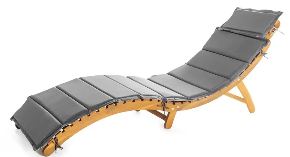 Bild 1 von Sonnenliege 2tlg. mit Wende-Polsterauflage klappbar aus Akazienholz, ca. 184 x 54 x 63 cm