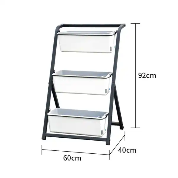 Bild 3 von Blumengestell, ca. 60 x 40 x 92 cm - Schwarz
