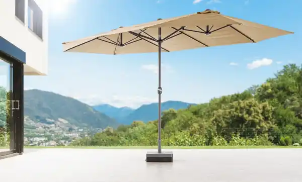 Bild 2 von XXL-Oval-Sonnenschirm, ca. 4,6 x 2,7 m- Beige