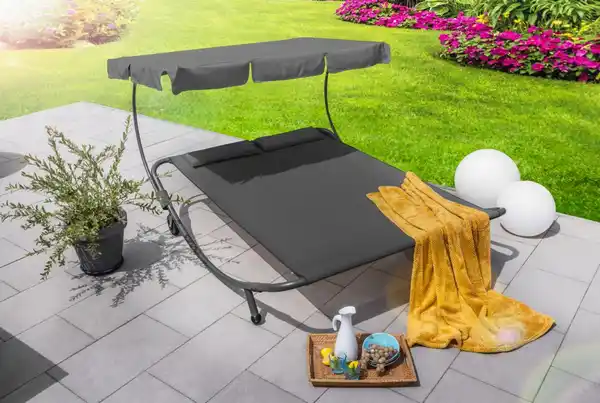 Bild 2 von Doppel-Gartenliege - Anthrazit