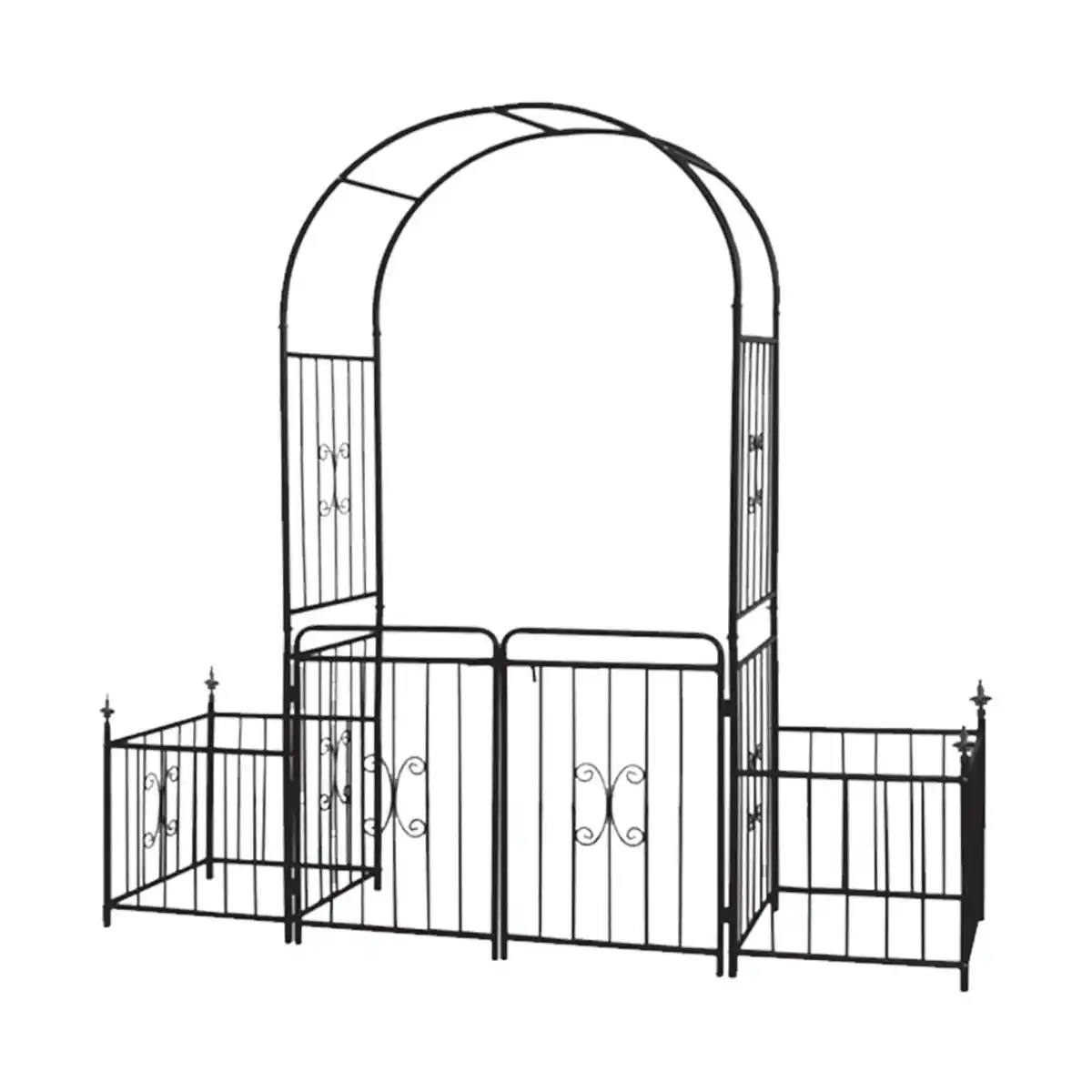 Bild 1 von Gartentor aus Metall, ca. 50 x 200 x 220 cm - Schwarz