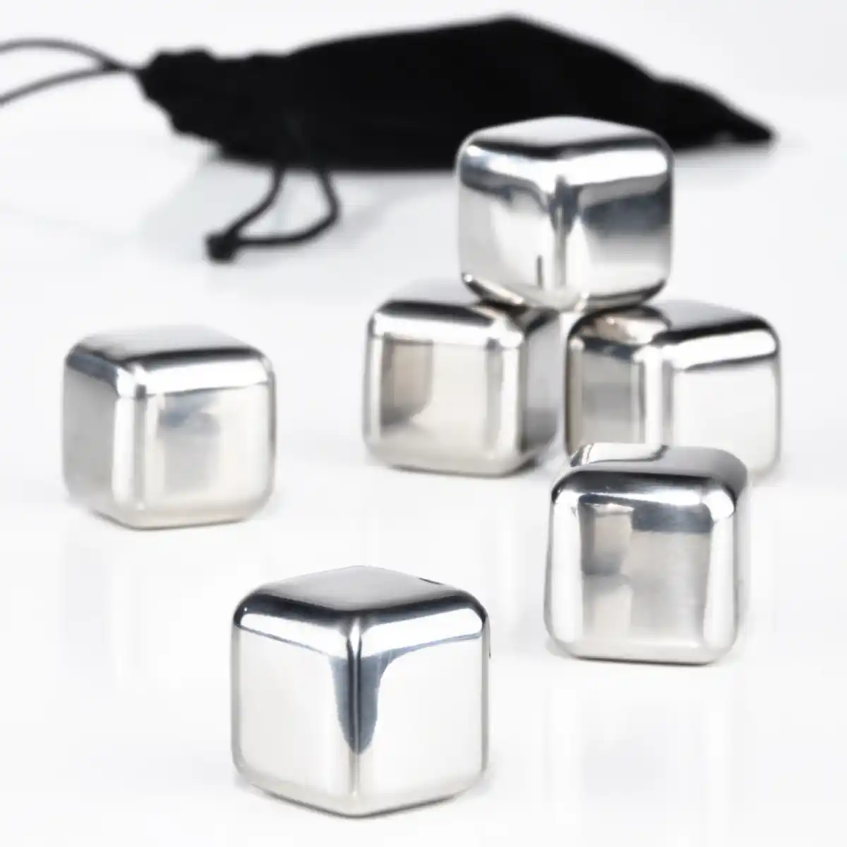 Bild 1 von Eiswürfel-Set 7-teilig aus Edelstahl mit Beutel