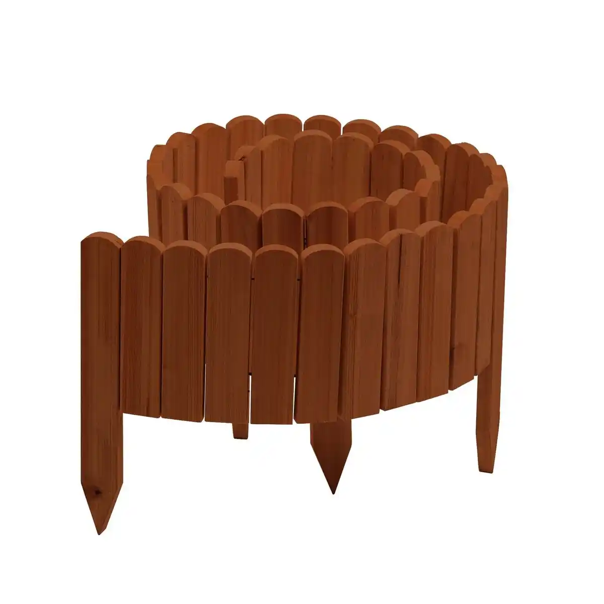 Bild 1 von Rollzaun aus Holz, ca. 203 x 20 / 35 x 1,7cm - Braun