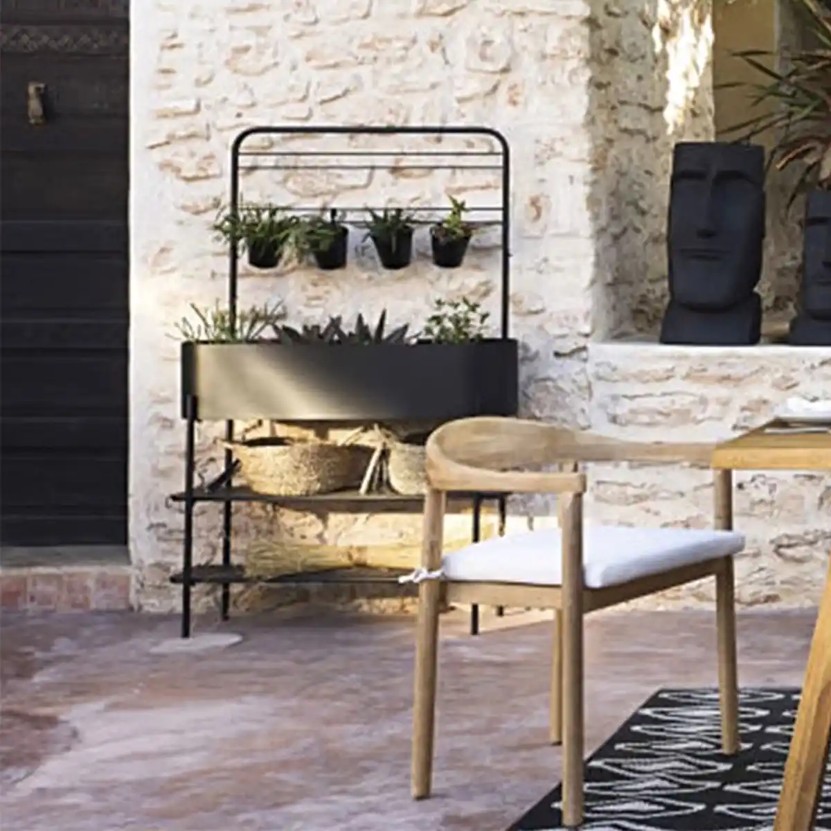 Bild 2 von Blumengestell, ca. 95 x 23 x 152 cm - Schwarz