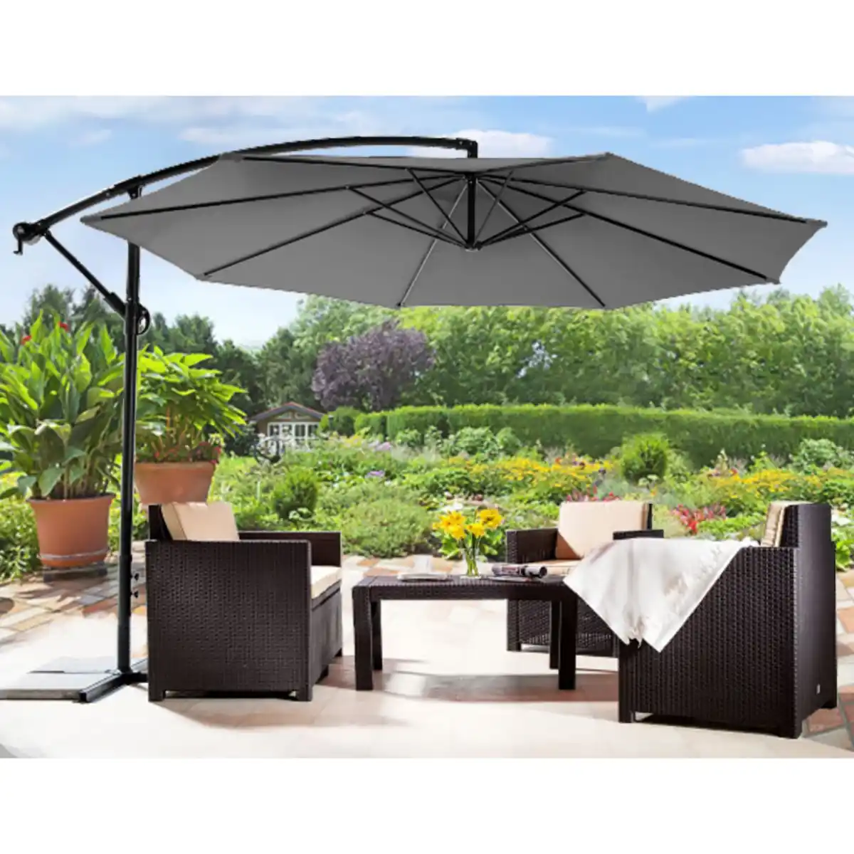 Bild 1 von Aluminium-Ampelschirm, Ø ca. 3 m – Anthrazit