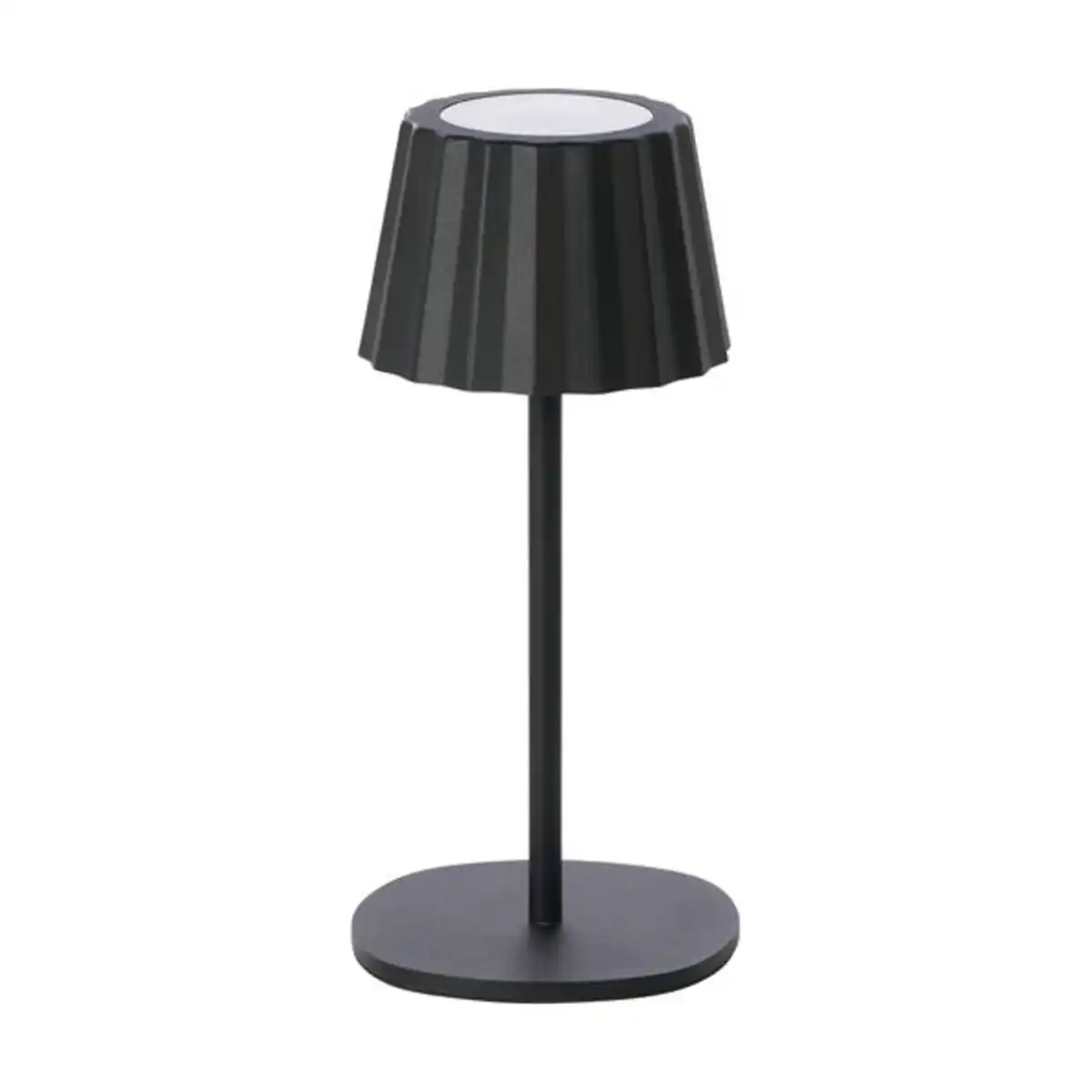 Bild 1 von LED-Akku-Tischleuchte 3 in 1, plissee, schwarz