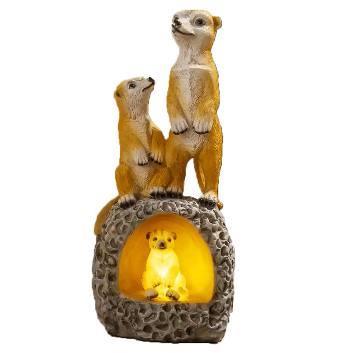 Bild 1 von LED-Solar-Erdmännchen "Auf und in Höhle"
