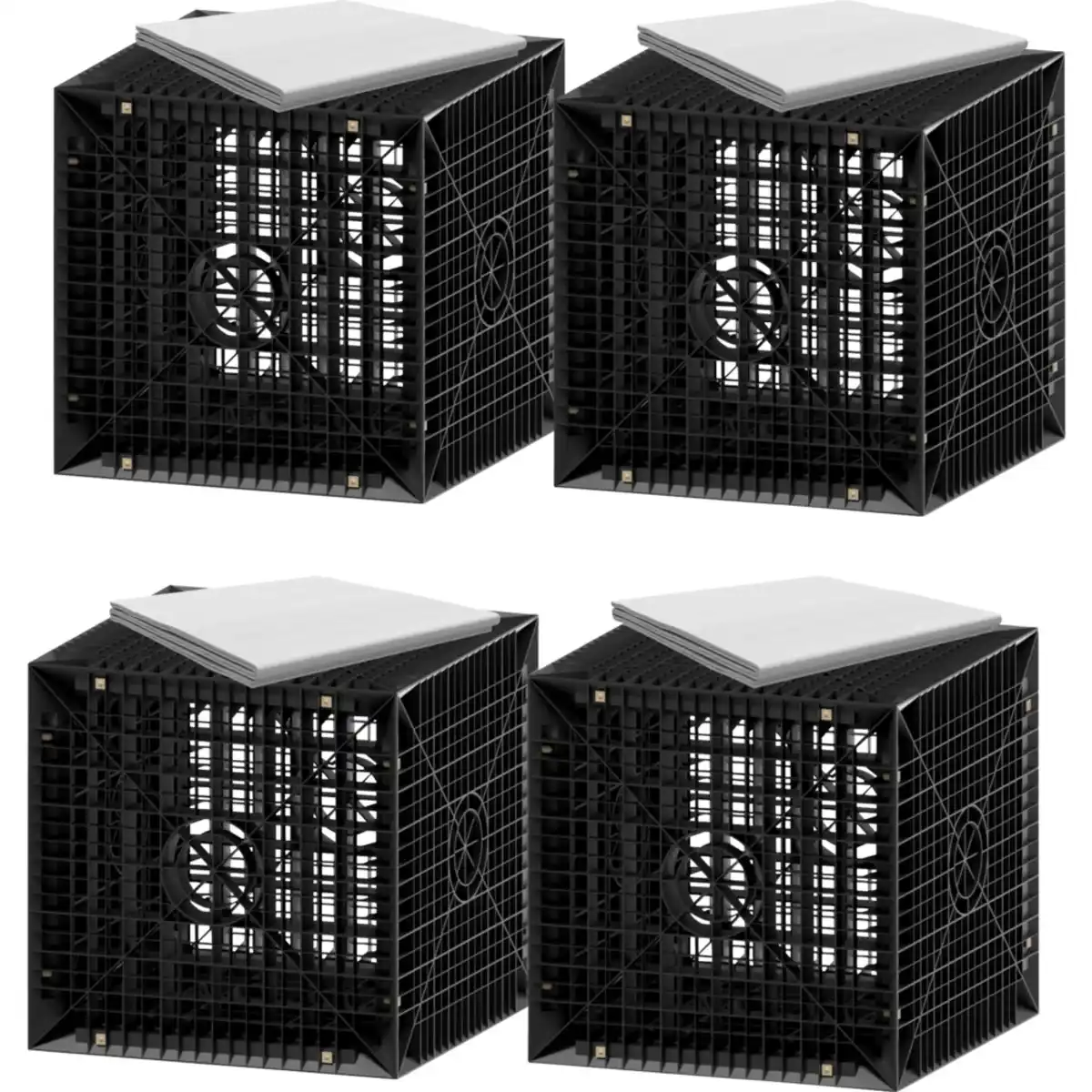 Bild 1 von Erweiterungsset Versickerung 820 L - 4 Sickerwürfeln 205 L und 24m² Geovlies