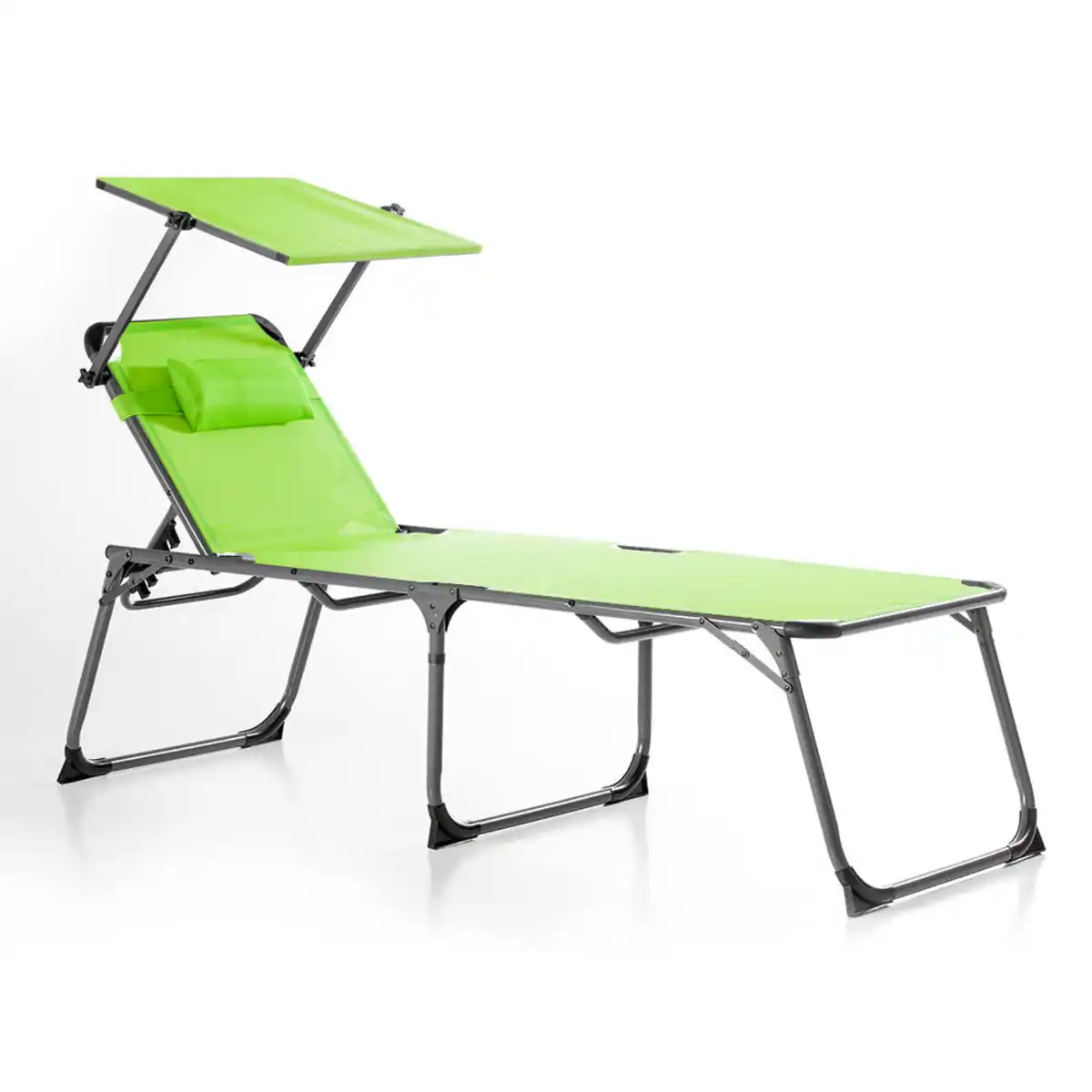 Bild 1 von XXL Alu-Komfort-Sonnenliege inkl. Kissen - Apfelgrün