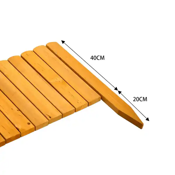 Bild 3 von Rollzaun aus Holz, ca. 203 x 40 / 60 x 1,7cm - Rosenholz