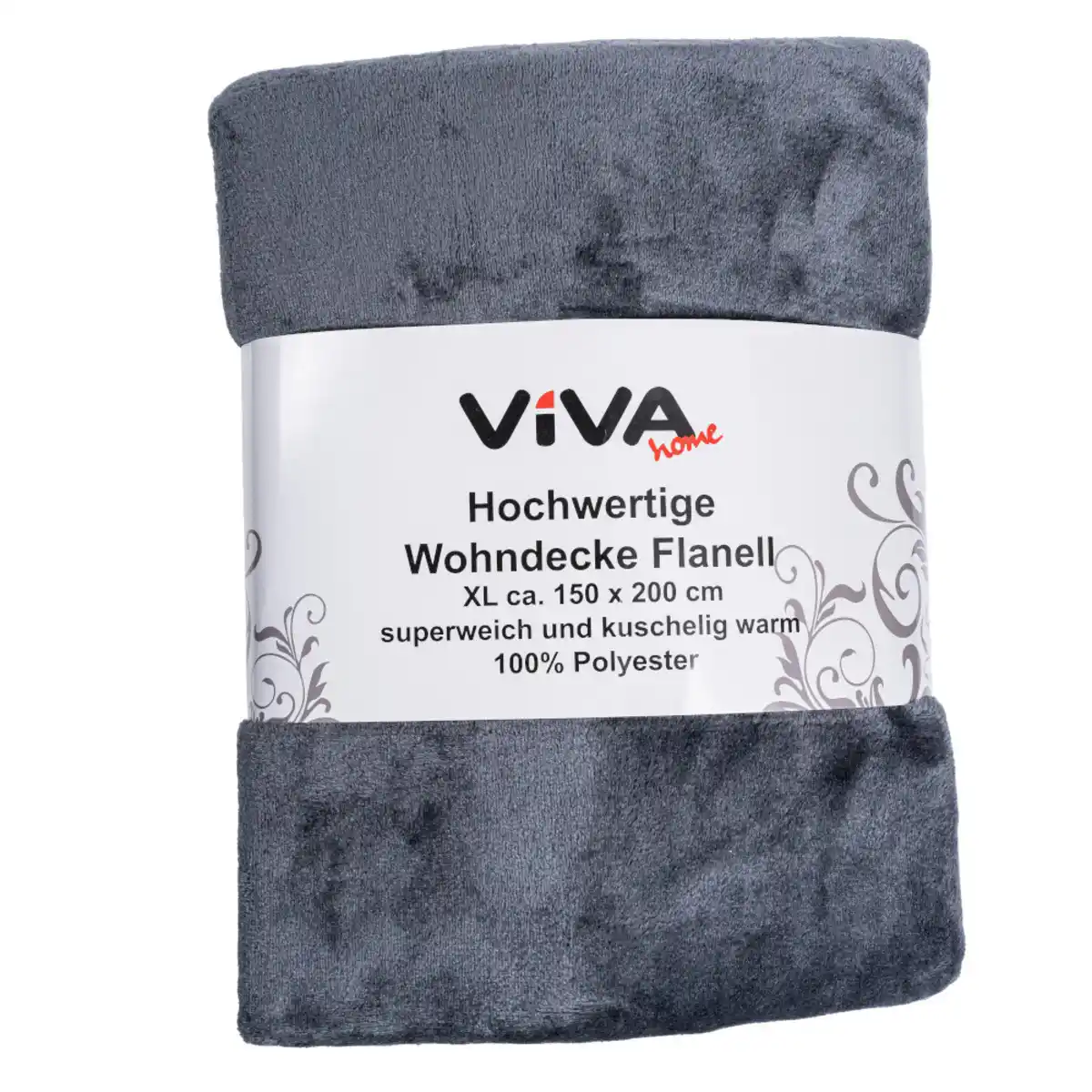 Bild 1 von Kuscheldecke Flanell 150 x 200 cm aus Polyester in Anthrazit