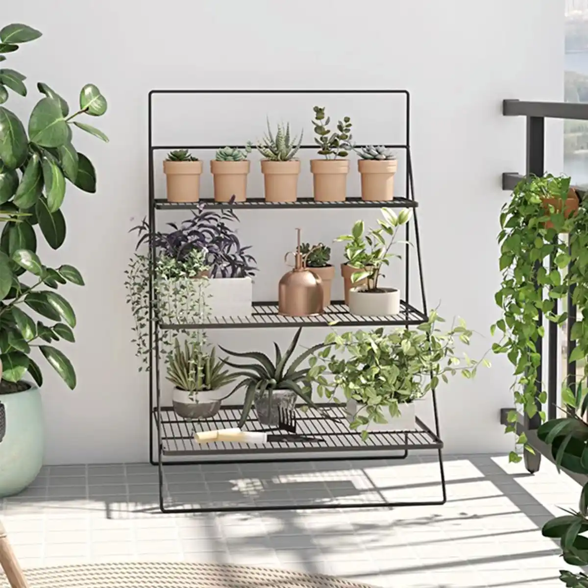 Bild 2 von Blumengestell, ca. 69 x 50 x 95 cm - Schwarz