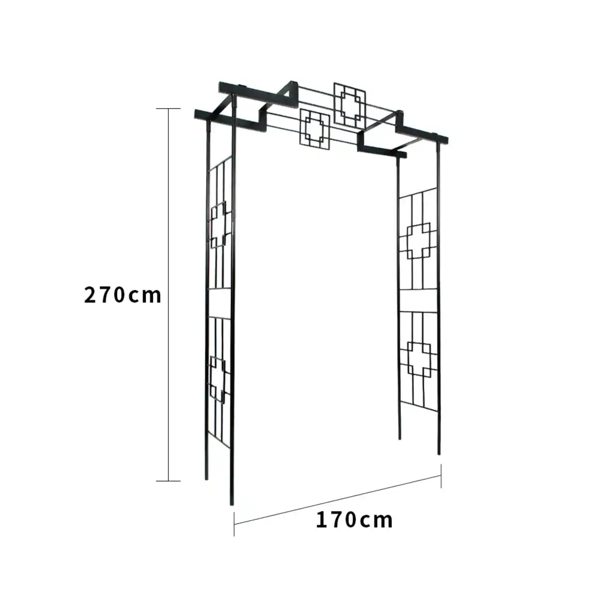 Bild 3 von Gartentor aus Metall, ca. 17,5 x 170 x 270 cm - Schwarz