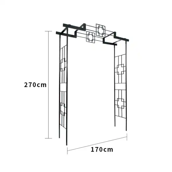 Bild 3 von Gartentor aus Metall, ca. 17,5 x 170 x 270 cm - Schwarz