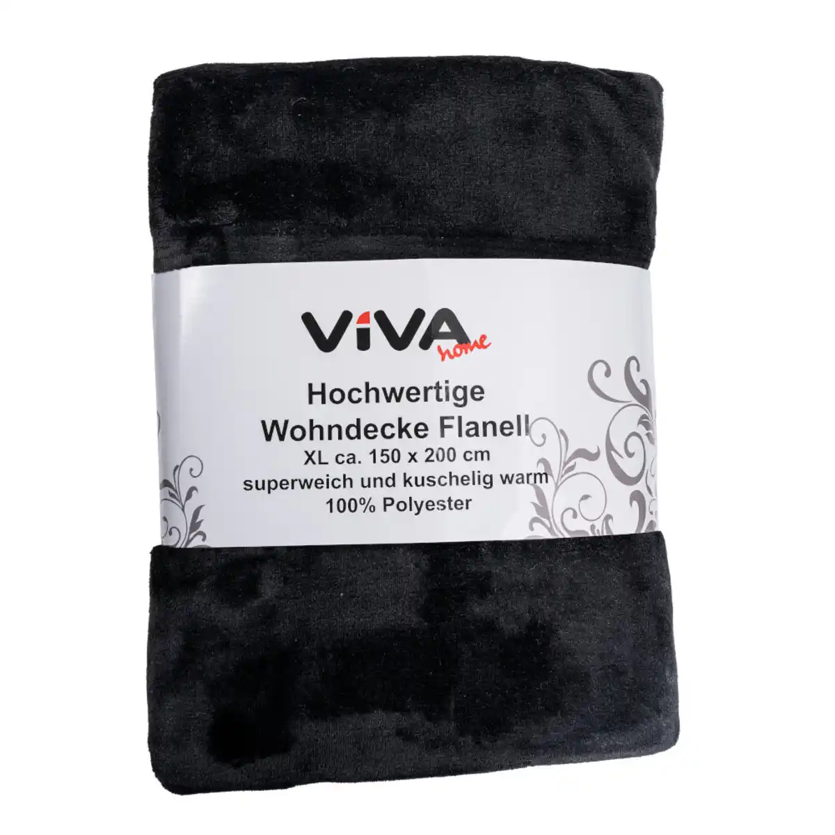 Bild 1 von Kuscheldecke Flanell 150 x 200 cm aus Polyester in Schwarz