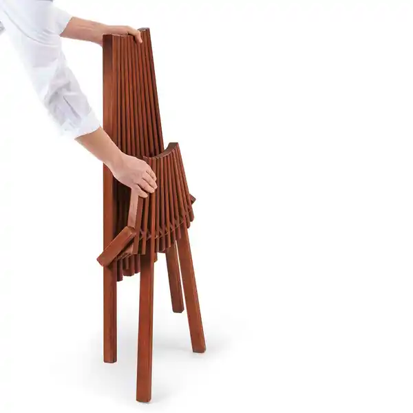 Bild 4 von Holzliegestuhl MIRA klappbarer Gartenstuhl aus wetterfestem Hartholz