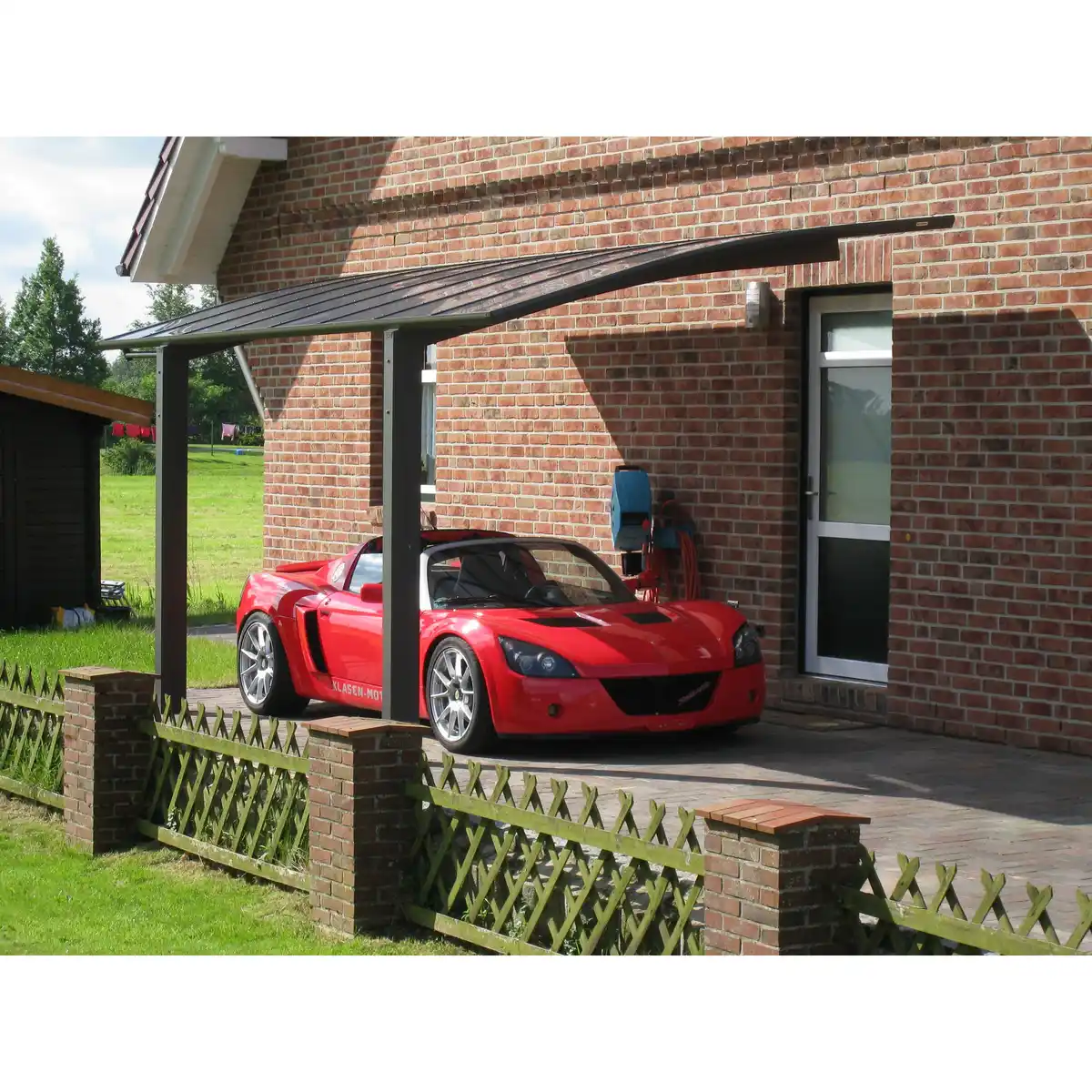 Bild 1 von Ximax Einzelcarport 'Portoforte Typ 60 MR' mattbraun 270 x 495 x 298 cm