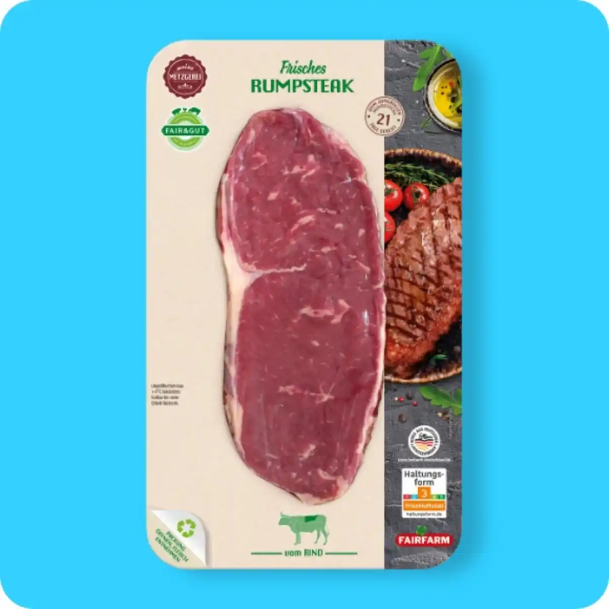 Bild 1 von FAIR & GUT Rumpsteak, Haltungsform 3: Frischluftstall²
