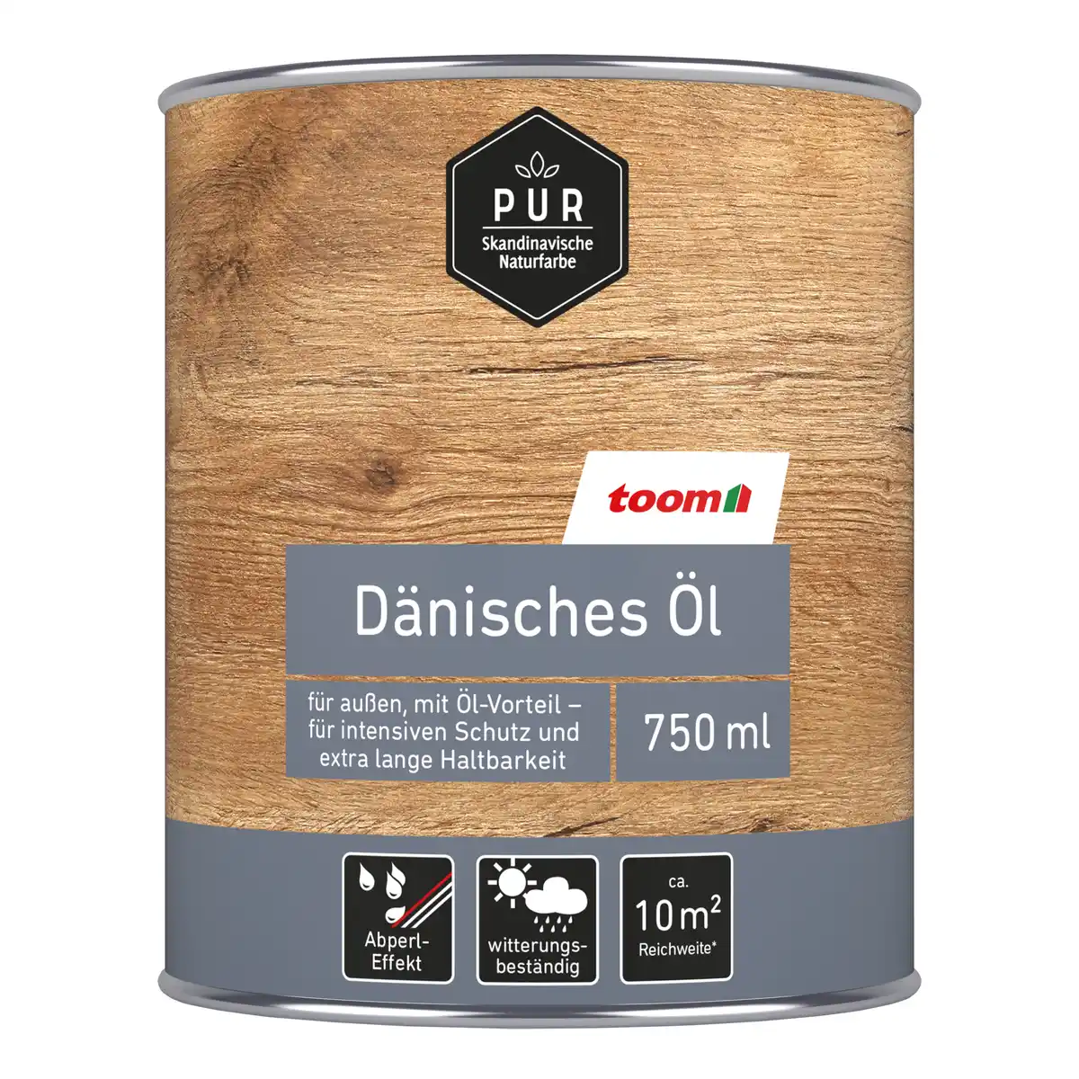 Bild 1 von toom Dänisches Öl 'Natur dunkel' braun 750 ml