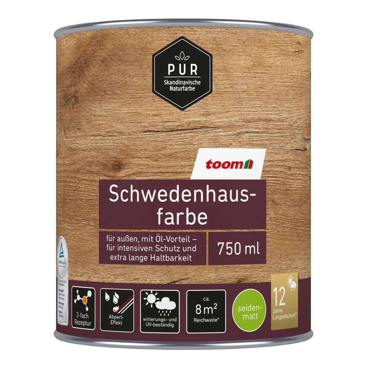 Bild 1 von toom Schwedenhausfarbe silbergrau 750 ml