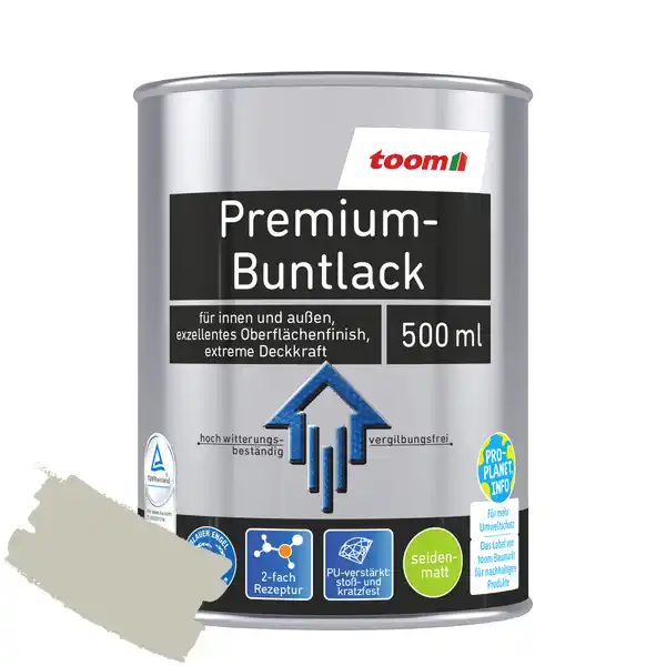 Bild 1 von toom Premium-Buntlack taupe seidenmatt 500 ml