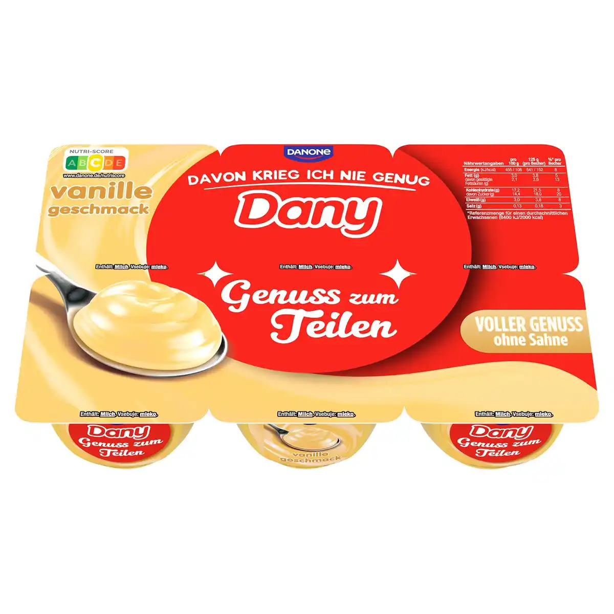 Bild 1 von DANONE DANY Pudding 6 x 125 g, Vanille