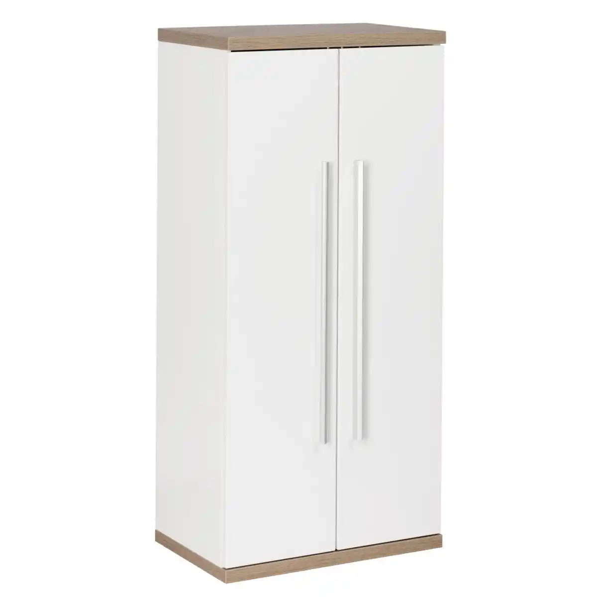 Bild 1 von Fackelmann Midischrank 'Stanford ' weiß, braun glänzend 50,5 x 106 x 32 cm