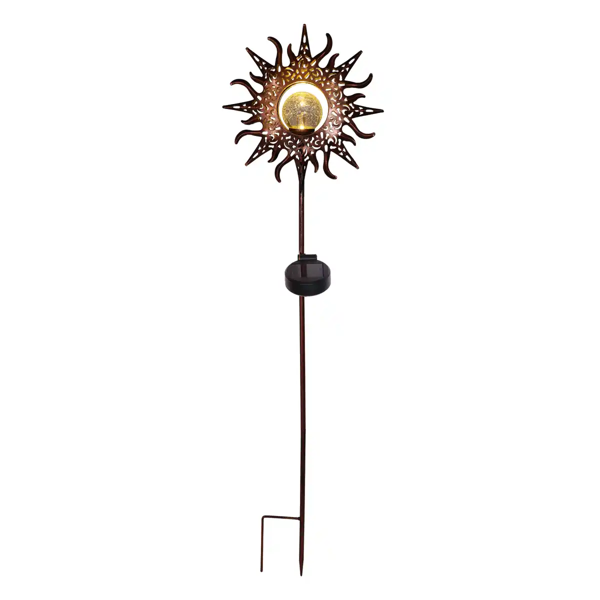 Bild 1 von toom LED-Solar-Lichterkette 'Sonne' bronzefarben mit Glaskugel 90 cm